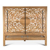 World Interiors - Haveli Carved King Bed in Whitewash Finish