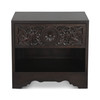World Interiors - Haveli 26" Nightstand with Plinth Base in Vintage Brown