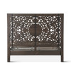 World Interiors - Haveli Carved King Bed in Vintage Brown