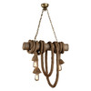 World Interiors - Heritage Three Light Bamboo and Rope Pendant