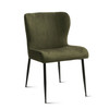 World Interiors - Isabella Green Suede Dining Chair