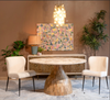 World Interiors - Isabella 20" White Boucle Dining Chair