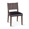 World Interiors - Lila Dining Chair in Black Leather and Linen
