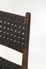 World Interiors - Lisbon Dining Chair in Black Leather with Royal Brown Finish