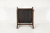 World Interiors - Lisbon Dining Chair in Black Leather with Royal Brown Finish