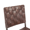 World Interiors - Lund 17" Counter Chair in Tobacco Buffalo Leather with Iron