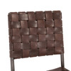 World Interiors - Lund 17in Buffalo Leather and Iron Bar Chair Brown