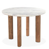 World Interiors - Madrid Marble Dining Table with Reclaimed Teak Legs