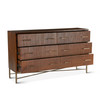World Interiors - Manhattan Retro Mid Century Acacia Wood Dresser