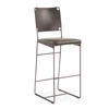 World Interiors - Melbourne Buffalo Leather and Iron Counter Chair in Black