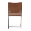 World Interiors - Melbourne Dining Chair in Brown Buffalo Leather and Iron