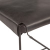 World Interiors - Melbourne Dining Chair in Black Buffalo Leather and Iron