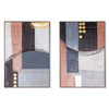 World Interiors - Abstract Horizons Hand Painted Framed Diptych