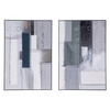 World Interiors - Parallel Horizons Hand Painted Framed Diptych