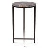 World Interiors - Mumbai 17" Side Table in Grey Septarian with Iron Base
