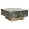 World Interiors - Odessa 35" Coffee Table in Desert Patina with Brass Base