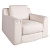 World Interiors - Oliver Armchair in White Linen Slipcover