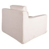 World Interiors - Oliver Armchair in White Linen Slipcover