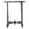World Interiors - Ozark 20" Side Table with Floral Horn Inlay and Iron
