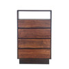World Interiors - Palermo Tall Chest in Acacia with Raw Walnut Finish