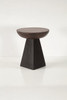 World Interiors - Palm Desert  18" Round Accent Table Two-Tone