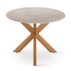 World Interiors - Pasadena 90" Oval Dining Table in Sawar Marble and Iron with Antique Gold Finish