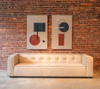 World Interiors - Portia Cream Leather Sofa