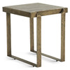 World Interiors - Rhodes 20" Side Table with Marble and Antique Brass