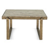 World Interiors - Rhodes 32" Coffee Table with Marble and Antique Brass
