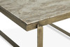 World Interiors - Rhodes 32" Coffee Table with Marble and Antique Brass