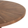 World Interiors - Rustic Revival 48" Round Gathering Table in Teak and Marble