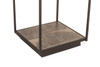 World Interiors - St. George 18" Side Table with Glass Top in Oxidized Black