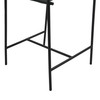 World Interiors - Sutton 20" Counter Armchair in Black Leather and Iron