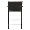 World Interiors - Sutton 20" Counter Armchair in Olive Green Leather and Iron