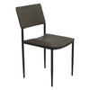 World Interiors - Sutton 18" Dining Chair Olive Green Leather and Iron