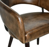 World Interiors - Thorpe Dining Chair in Antique Whiskey Leather with Walnut Legs