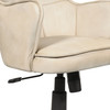 World Interiors - Thorpe Swivel Desk Chair in Antique Ivory Leather