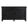 World Interiors - Trento 70" Sideboard in Distressed Black