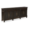 World Interiors - Trento 100" Sideboard in Distressed Black