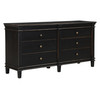 World Interiors - Trento 70" Dresser in Distressed Black