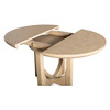 World Interiors - Valencia 42-60" Round Extension Dining Table in Gray Birch