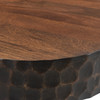World Interiors - Vallarta 24" Side Table in Mango Wood and Iron with Two Toned Finish
