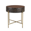World Interiors - Vallarta 24" Side Table in Mango Wood and Iron with Two Toned Finish
