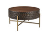 World Interiors - Vallarta 34" Carved Coffee Table in Mango Wood with Two Toned Finish