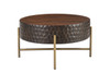 World Interiors - Vallarta 34" Carved Coffee Table in Mango Wood with Two Toned Finish