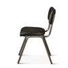 World Interiors - William Dining Chair in Ebony Leather and Iron