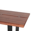 World Interiors - Yarrow 79" Dining Table in Light Sequoia with Gunmetal Legs