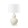 Villa & House - Devon Lamp with 17" White Linen Shade - Sand Dollar