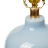Villa & House - Jade Porcelain Lamp with 17" White Linen Shade - Periwinkle Blue