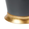 Villa & House - Kylie Lamp with 17" White Linen Shade - Stormy Gray